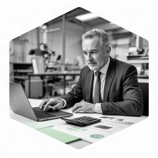 Senior-Berater Mias Soulié bei einer Finanzanalyse in einem Zürcher KMU